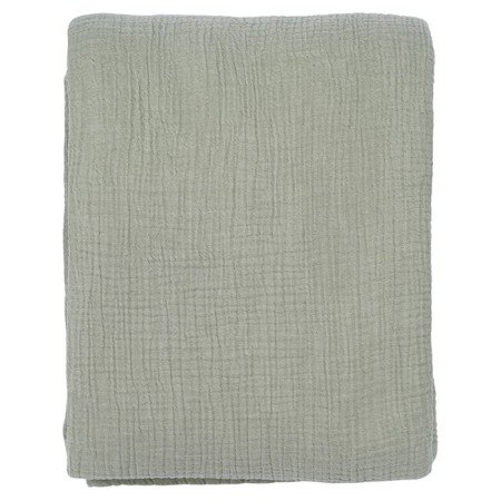 Bilateral veil of muslin grassy green color Essential, size 180x250 cm-4