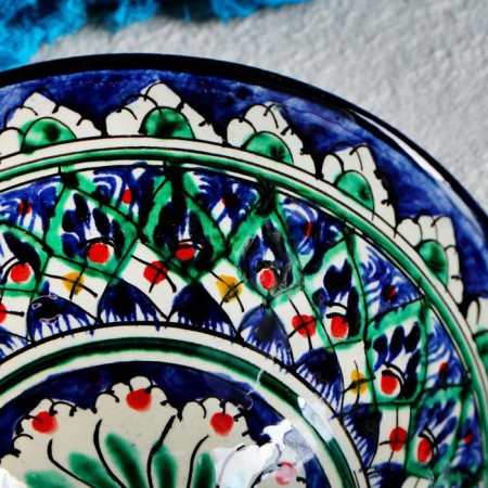 Rishtan ceramics "Patterns" 15 cm, small, mix-5