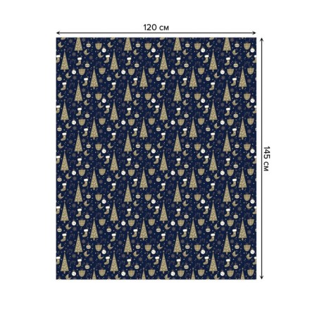 The tablecloth “New Year's Pattern”, rectangular, Saten, size 120x145 cm-1