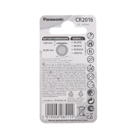 Battery lithium Panasonic Lithium Power, CR2016-1BL, 3B, BLISTER, 1 pcs-1