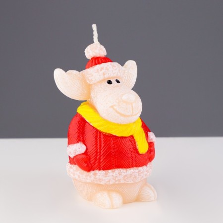 Decorative candle "Toy Deer", 4.6x3.7x8 cm-3