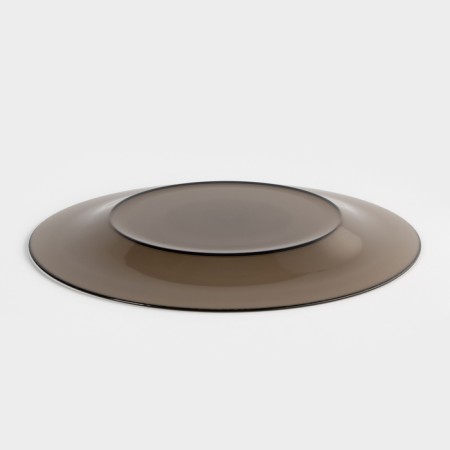 Service of a table glass "Ambier", 19 items, brown color-2