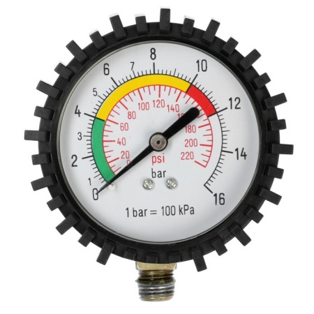 Mechanical manometer, clamp, rubber hose 18 cm-2