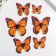 Magnet Plastic for the fabric "Double butterflies" NR 6 pcs mix h = 10; 10.5; 5; 6.7; 8.4; 6.7 cm