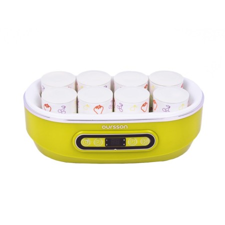 Jogurtnitsa Oursson Fe1405D/GA, 20 W, 125/500 ml, 10 capacities, timer, ceramics, green,-4