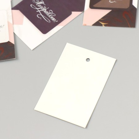 Cardboard Biro "Congratulations. Marble" set of 10 pcs (5 types) 4x6 cm-3