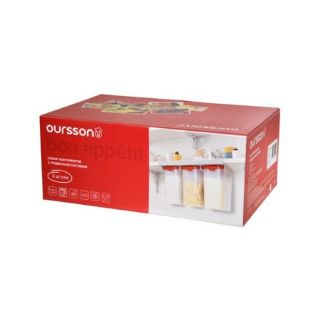 Set of 2l Oursson suspension capacities, red-7