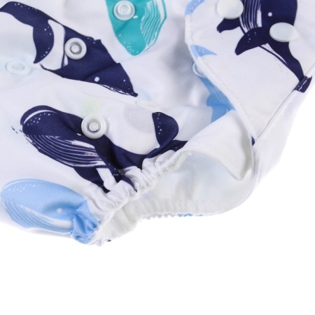 Panties - diapers, reusable, with the 3 -layer liner "Whales"-5