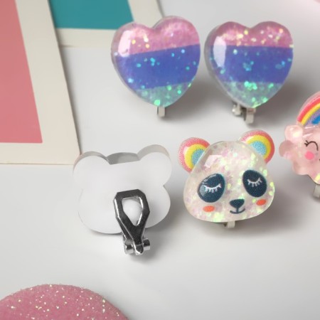 Clips of children's (3 pairs) “Chosenka” rainbow mood, color-4