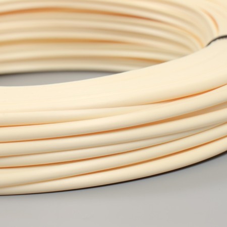 Smooth artificial rattan 6 mm 100 m half a pipe (ivory)-2