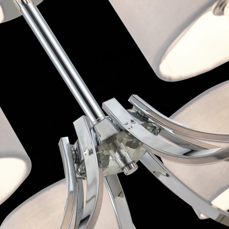 Suspended EVOLUCE lamp. Sle105303-08. Linda. 8x40 watts, E14, 77x77x71 cm, chromium color-6