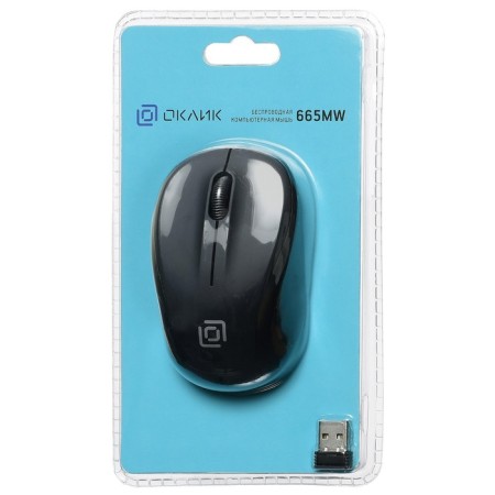 Mouse call 665MW black optical (1600DPI) Wireless USB for a laptop (3but)-9