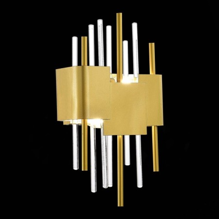 Sconces st. SL1633.201.02. Olvera. 2x40 watts, E14, 20x37 cm, matte gold color-1