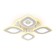 LED ceiling LED with Ambrella Light, Original, FA8841, 4XLED, 80 W, 6000LUM, 3000-6400K, white color, white