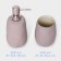 Savanna Soft bathroom set, 2 items (soap dish, glass), pink color