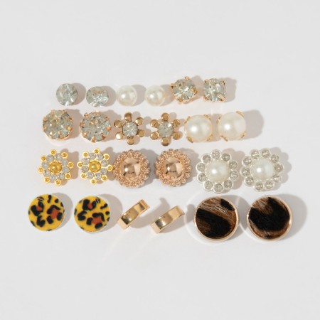 Pusets 12 pairs "Fantasy" Leopard, color-3