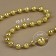 Beads on threads, round, 7.5 mm, 10 ± 1 m, gold color