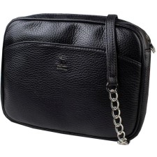 Cross-Bodi bag with Mumi zipper, external pocket, black color