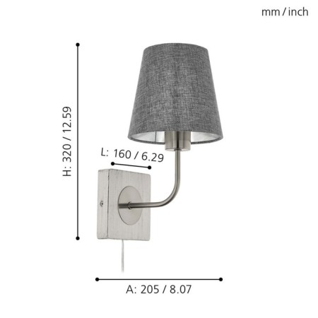 Bra Pausia, 1x40W E27, Nickel color-1