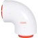 The chimney element Rommer RCA-6010-210190, initial section, D = 60/100 mm, 90 °, clamp, sleeve