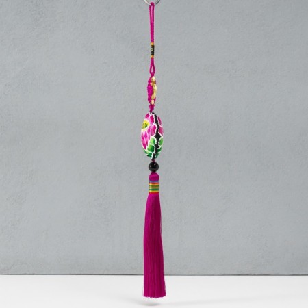 Suspension Textile "Lotus" bright pink 2x10x29 cm-1