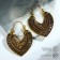 Earrings Metal "East" Heart, Color Black Gold