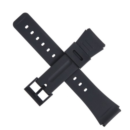 22 mm watch strap, silicone, L-22 cm, black