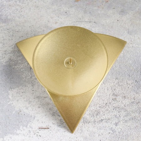 Climber "Asterisk" Metal for one candle, 9x3.5 cm, golden-2