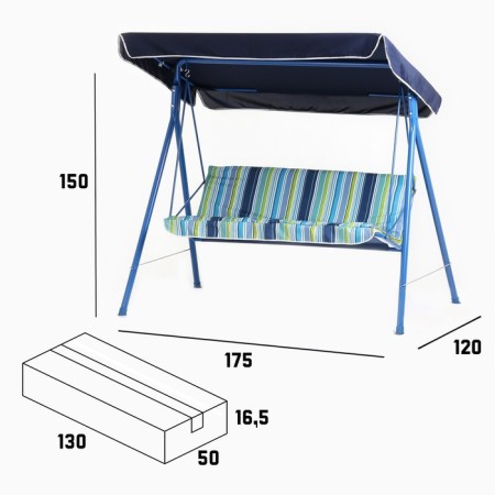 Garden "Adler" Blue, 175 x 150 x 120 cm, maximum load 150 kg-1