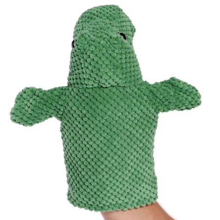 Soft toy on the hand "dinosaur", 26 cm, green color-2