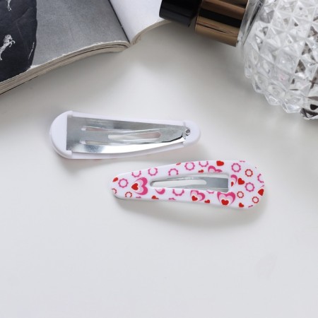 Invisible hair "Gloria", set 4 pcs., Love, 5 cm-1