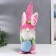 Interior doll "Dwarf in a hat with bunny ears, with a bag" Pink 40x14 cm