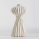 Vase for flowers is decorative, white, handmade, 10 cm x 10 cm x 19 cm.