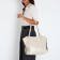 Zipper bag with lightning, beige color