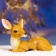 Garden figure "Lying Olenienok" from the polystone good souvenirs, 37cm, medium, brown