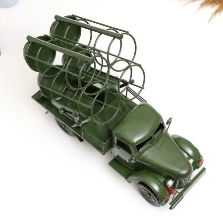 Mini-bar/stand for 4 bottles truck, green-4
