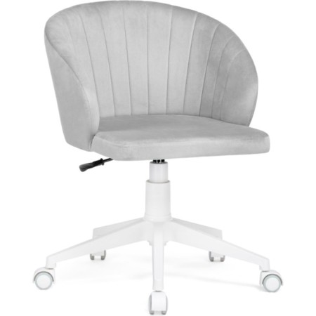 Computer chair Plastic Plastic/velor, white/gray 59x60x78 cm