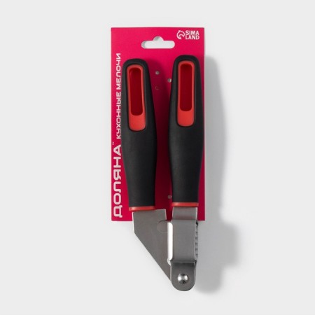 A press for garlic DIGMA, 21 cm, stainless steel, black color, red-11
