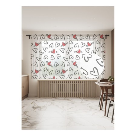 Photo "black and white hearts", size 145x180 cm, 2 pcs