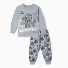 Pajamas for a boy, gray color, height 98 cm