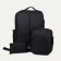 Set of men's backpack on a zipper with USB, external pocket, cosmetic bag, bag, black color