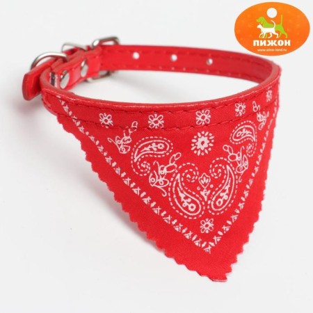 Collar with a scarf 32 x 1 cm, Osh 22-28, red