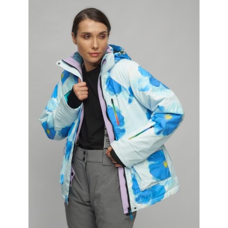 Ski suit female, size 42, blue color-9