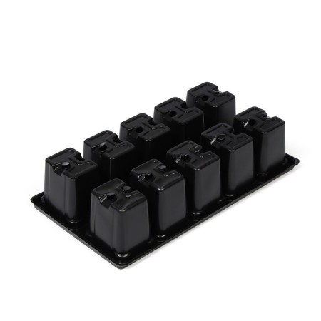 Greengo seedling cassette on 10 cells, 100 ml, plastic, black, 25 × 14 × 5 cm-2