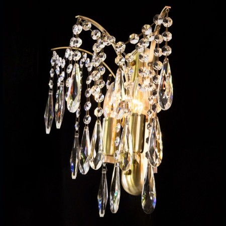 Sconces Citilux "Selena" CL302323, 26x30 cm, 2x40W, E14, brown color-2