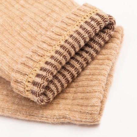 Socks with fluff of a camel male, beige color, size 41-43-2