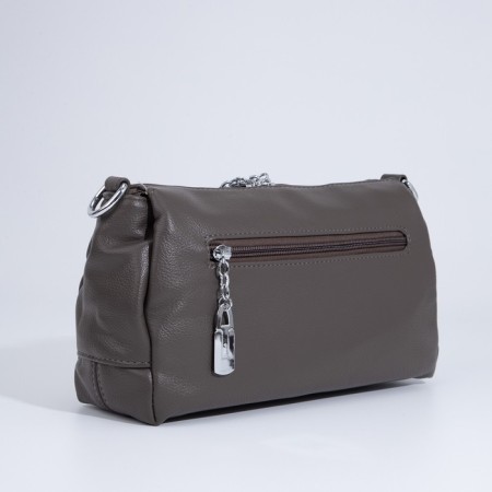 Cross-Bodi Bag on a zipper, dark gray color-2