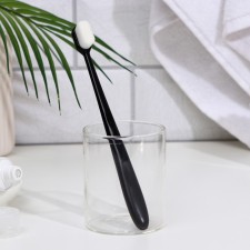 Super -meek toothbrush, 10,000 bristles, flat, black