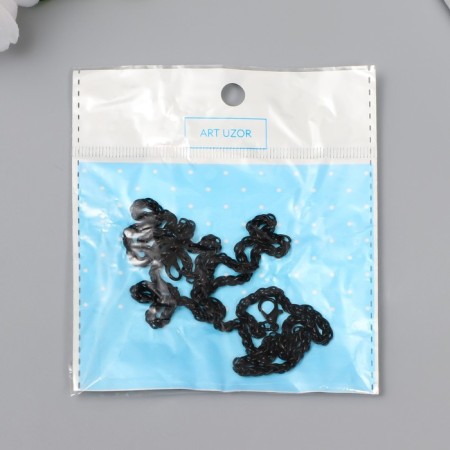 Chain with 2 carabiners link thickness 0.1 cm 0.4x60 cm black-3