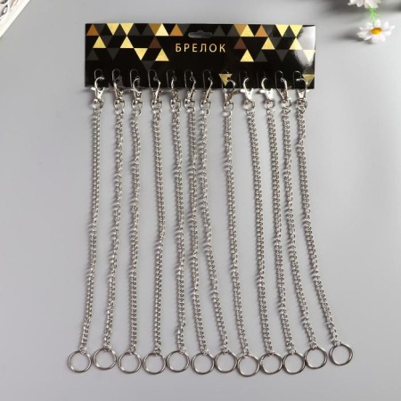 Chain d/keys with a carbine on a ring twisted silver-4